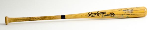 1989 Chili Davis Game Used Signed Bat