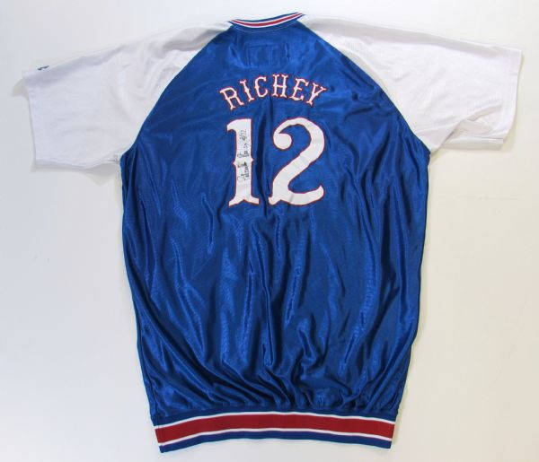 Early 1990s Patrick Richey Game Used Kansas Jayhawks Signed Warm-Up