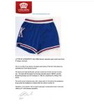 Mid-1980's Game Used KU shorts signed by Milt Newton