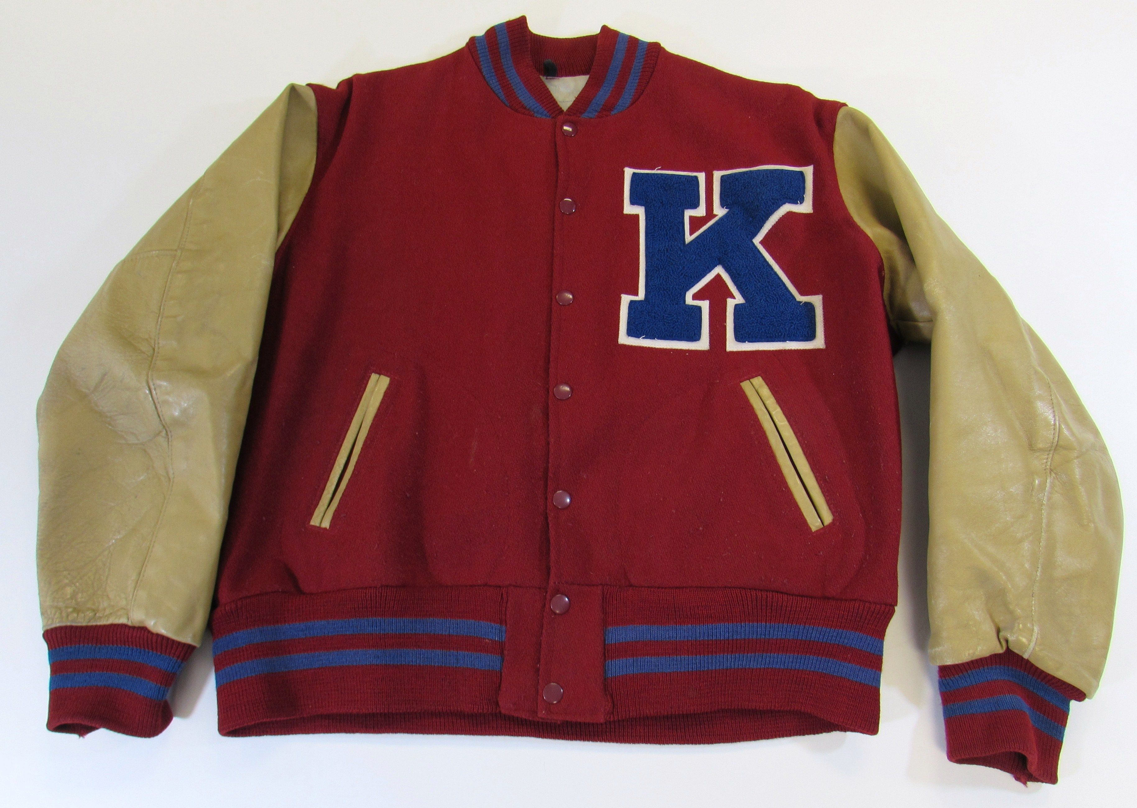 Lot Detail - Vintage Kansas Jayhawks Letterman's Jacket