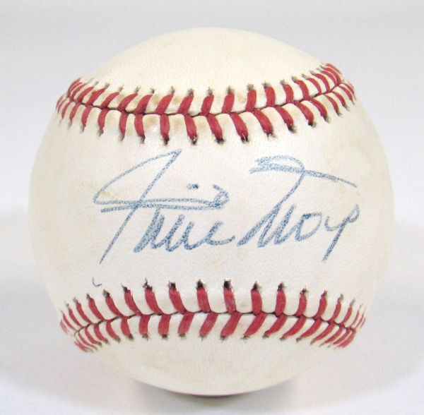 Willie Mays Single Signed Ball