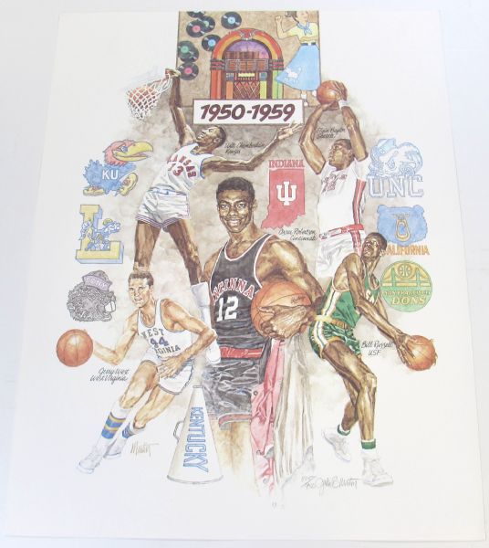 Lot Detail - J.B. Martin 50th Anniversary Basketball Print (Chamberlain ...