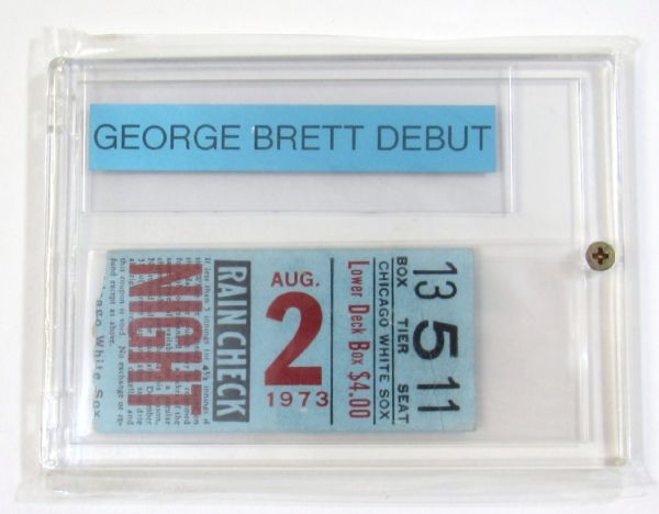 George Brett MLB Debut Ticket Stub