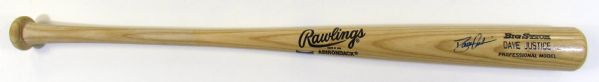 David Justice Signed Bat