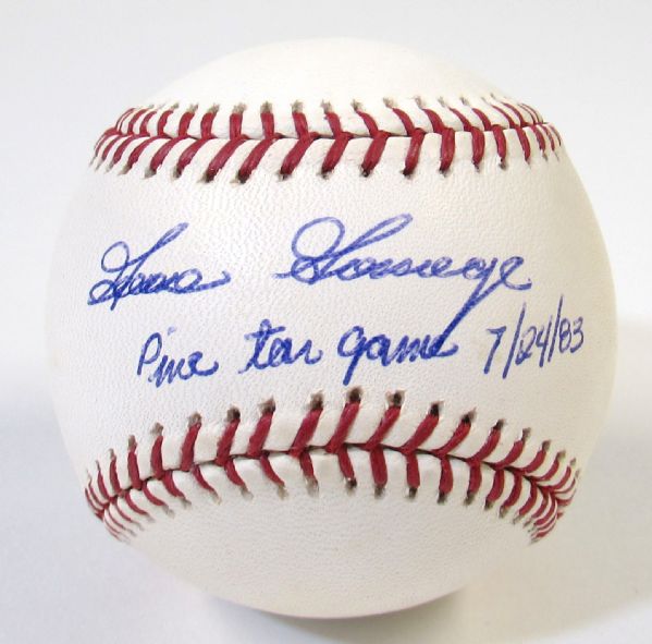 Goose Gossage Signed Ball w/ Pine Tar Game Insciption