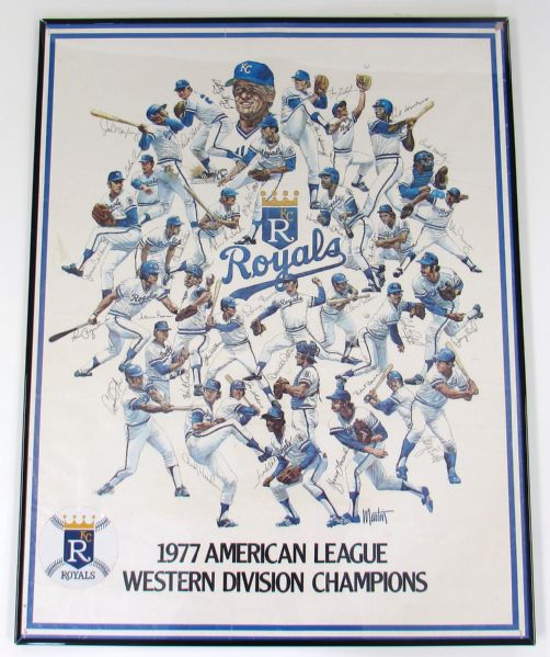 1977 Kansas City Royals Framed Poster