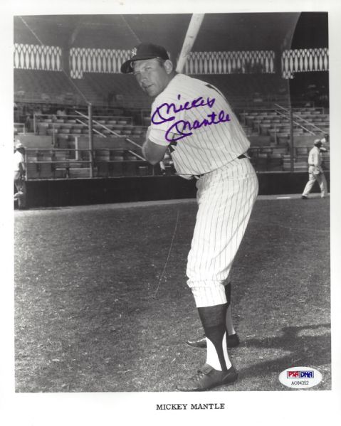 Mickey Mantle Signed 8x10