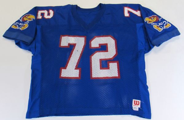 Chris Maumalanga Game Used KU Jersey