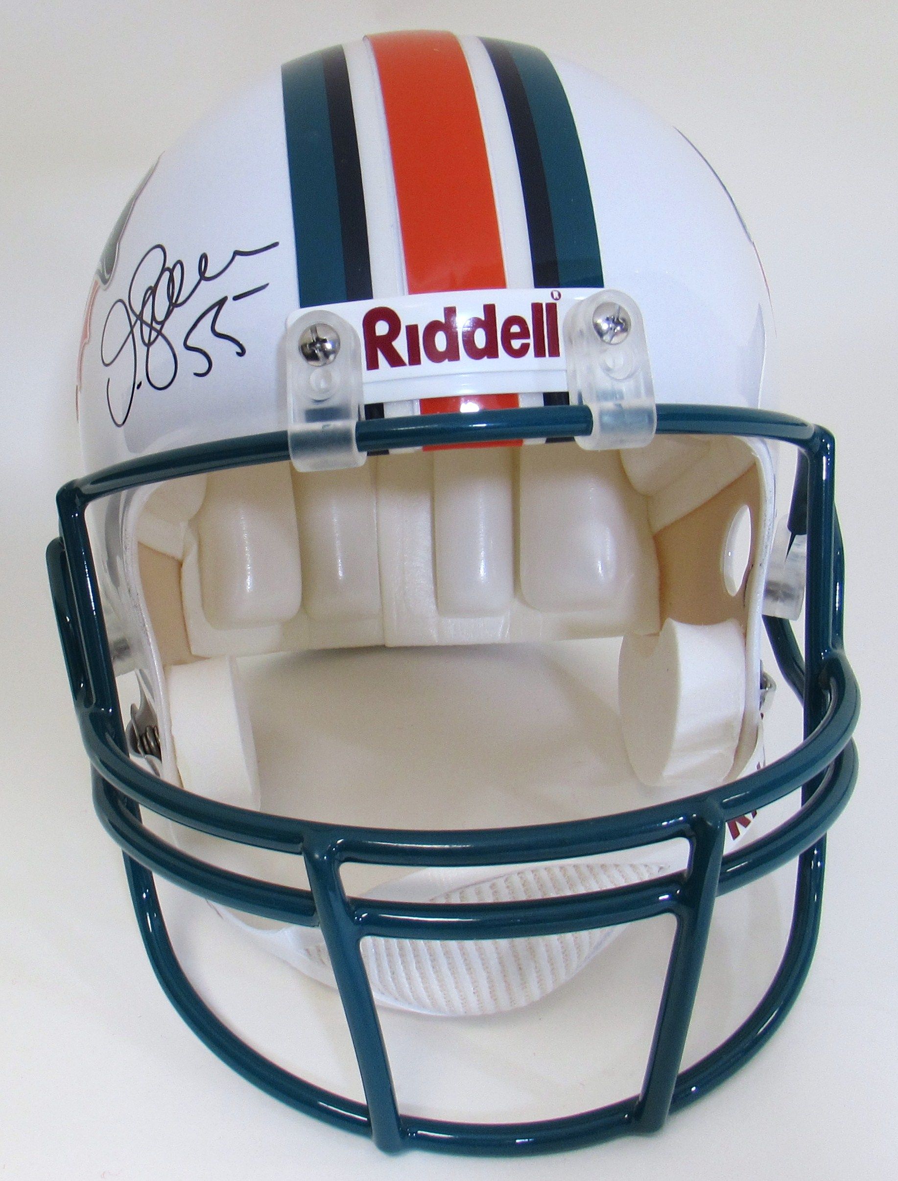 Lot Detail - Junior Seau Signed Miami Dolphins Helmet