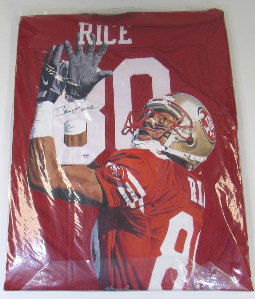 Jerry Rice Signed Portrait Jersey