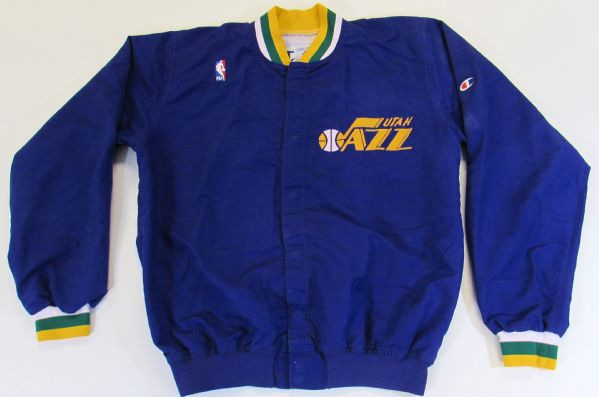 John Stockton Game Used Utah Jazz Warm-Up