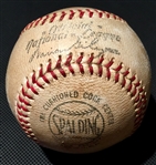 1962 Yankees WS Final Out Game Used Ball