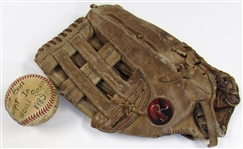 1985 World Series Final Out Game Used Glove and Ball