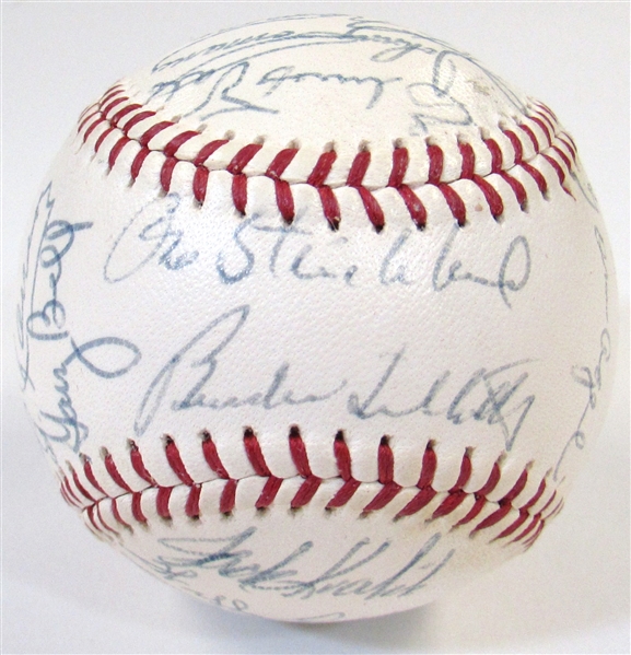 1963 Cleveland Indians Team Signed Ball