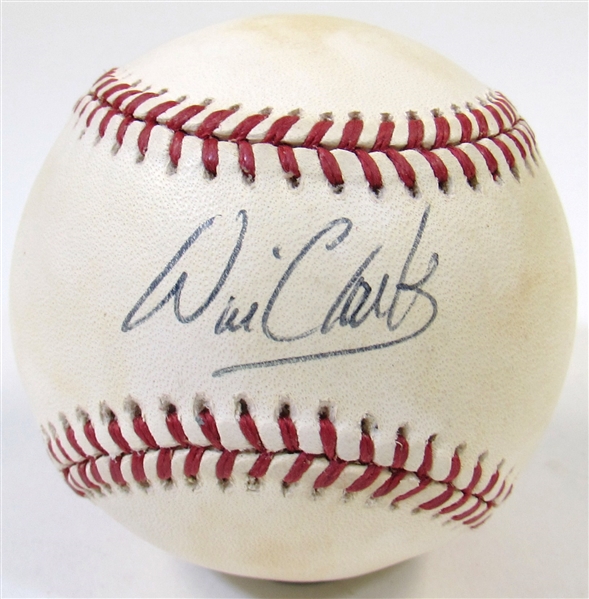 Will Clark Signed Ball