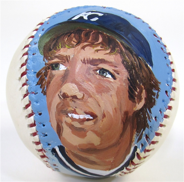 George Brett Signed Painted Ball