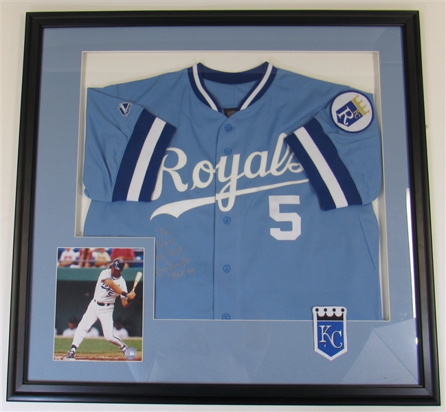 George Brett Signed Framed Jersey