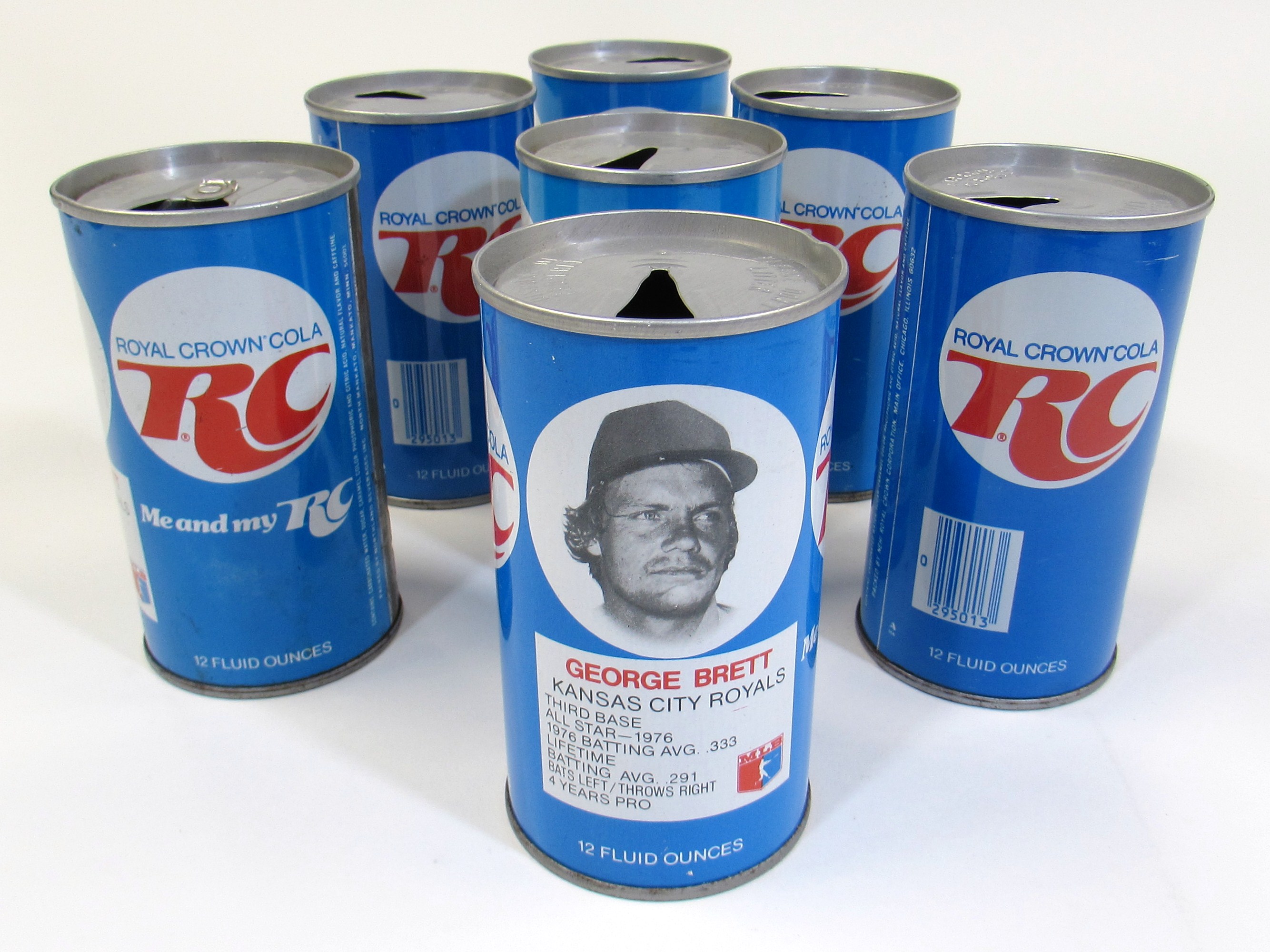 Lot Detail - Lot of 7 George Brett RC Cola Cans