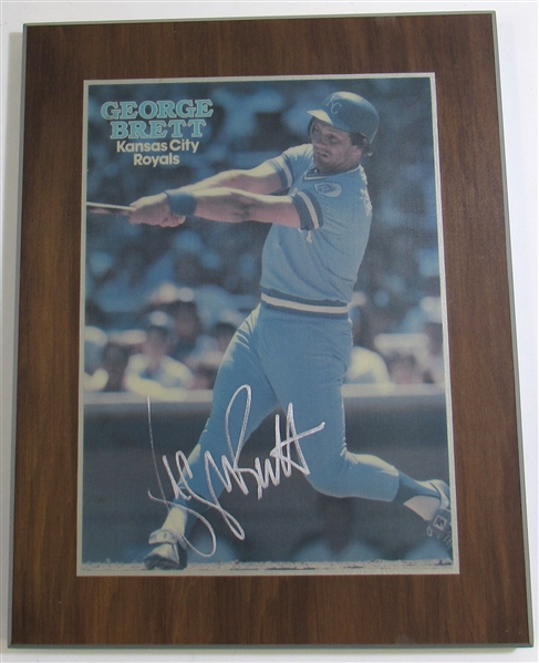 George Brett Signed Screen Printed Photo Plaque