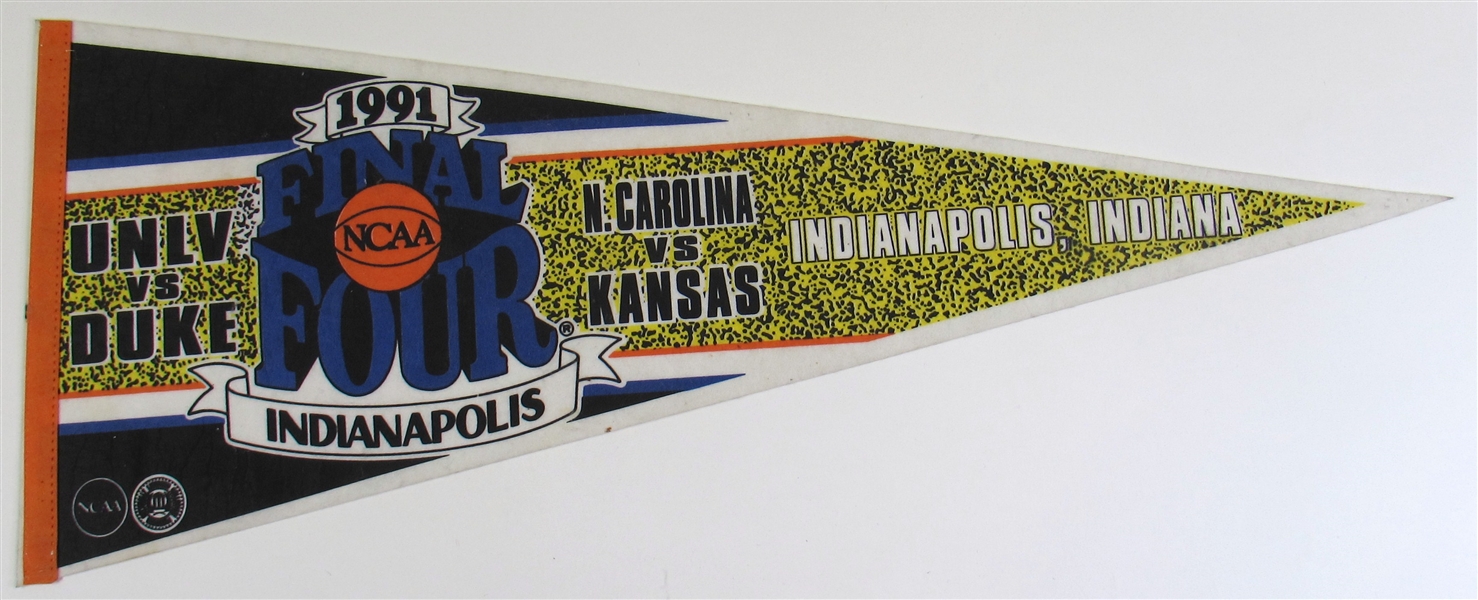 1991 Final 4 UNLV vs. Duke/KU vs. UNC Pennant