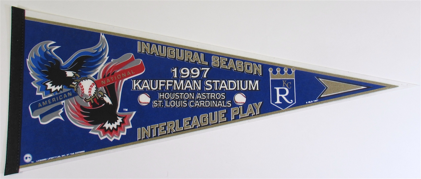 1997 Inaugural Season Interleague Play KC Royals Pennant