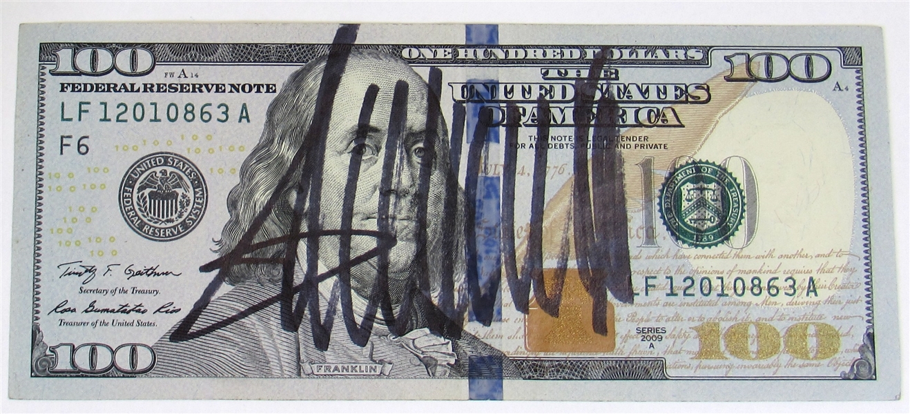 $100 Bill Signed by Donald Trump