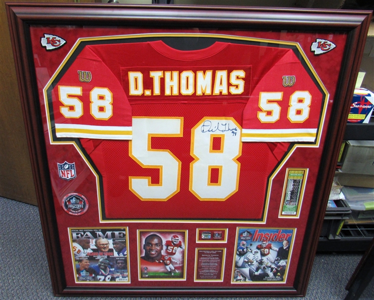 Derrick Thomas Signed Framed Jersey