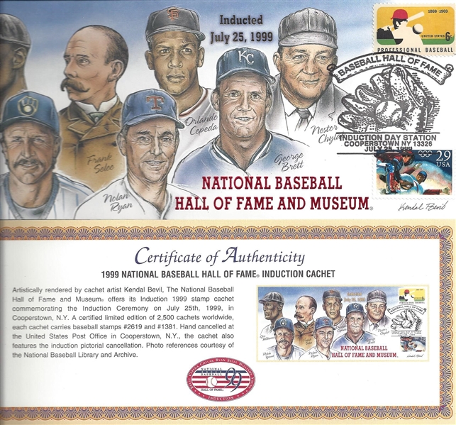 Limited Edition 1999 HOF Induction Cachet #2500