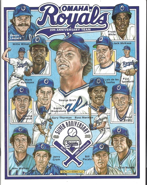 Lot of 3 1993 Omaha Royals 25th Anniversary Team Programs