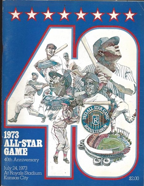 Lot of 3  MLB 1973 All-Star Game Programs