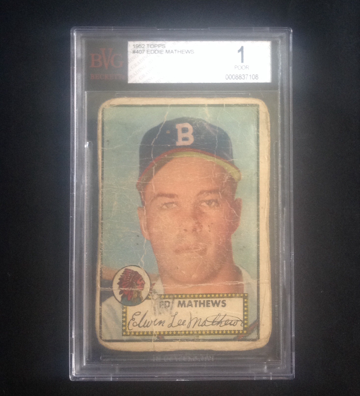 Eddie Mathews Rookie Card