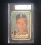 1952 Topps Eddie Mathews Rookie BVG 1