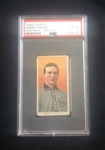 T-206 Frank Chance Yellow Portrait Tolstoi Back PSA 2