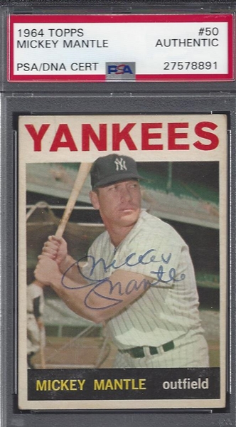 1964 Topps Mickey Mantle PSA Authentic