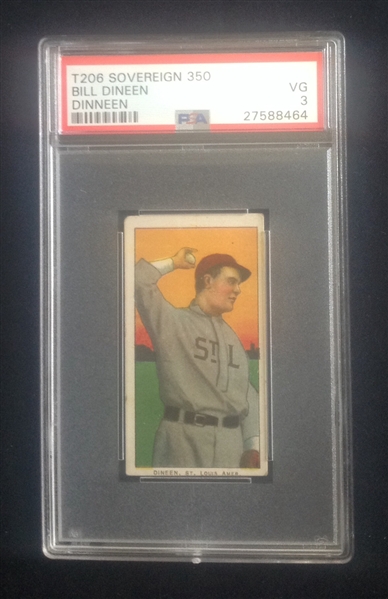 T-206 Bill Dineen Sovereign 350 PSA 3