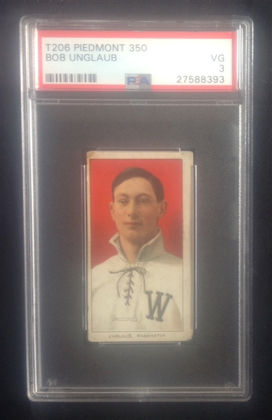 T-206 Bob Unglaub Piedmont 350 PSA 3