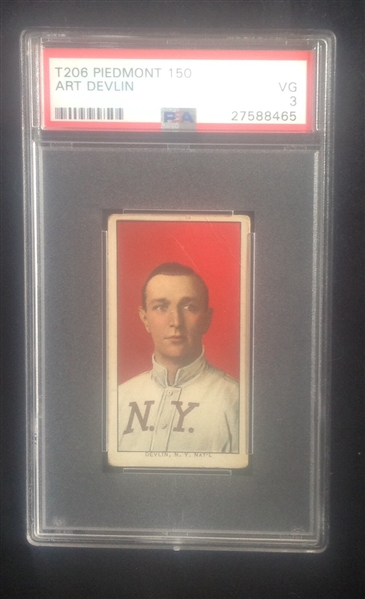 T-206 Art Devlin Piedmont 150 PSA 3