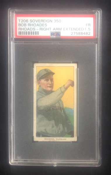 T-206 Bob Rhoades W/ Rt Arm Extended Sovereign 350 PSA 1.5