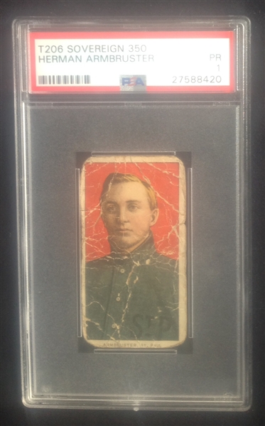 T-206 Herman Armbruster Sovereign 350 PSA 1