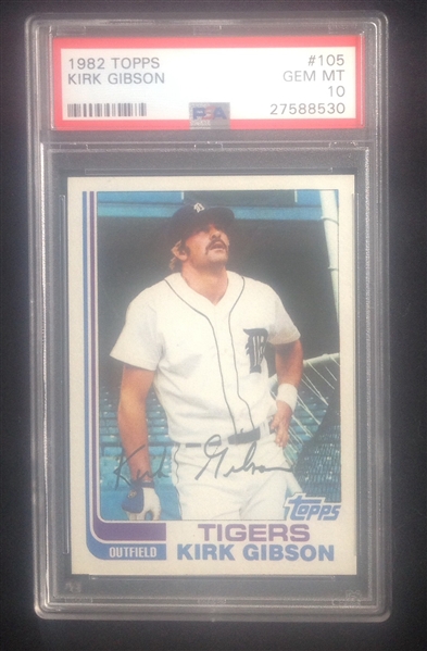 1982 Topps Kirk Gibson PSA 10