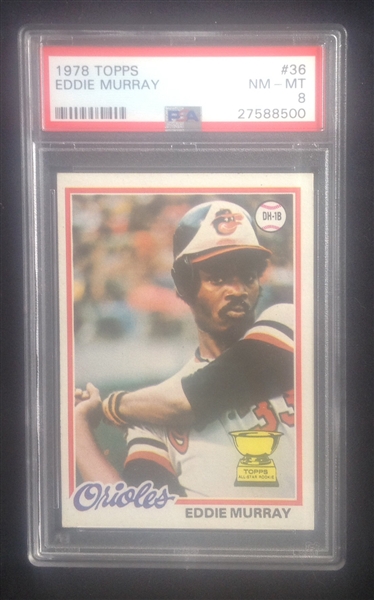 1978 Topps Eddie Murray Rookie PSA 8