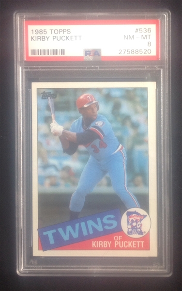 1985 Topps Kirby Puckett PSA 8