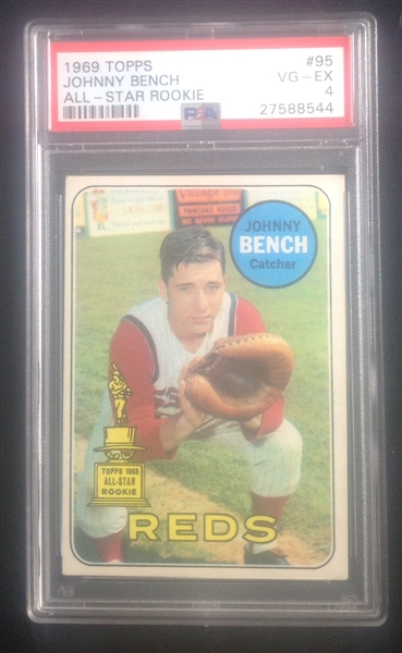 1969 Topps Johnny Bench PSA 4