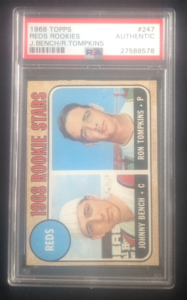 1968 Topps Johnny Bench PSA Authentic