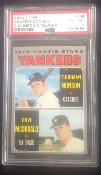 1970 Topps Thurman Munson PSA 6