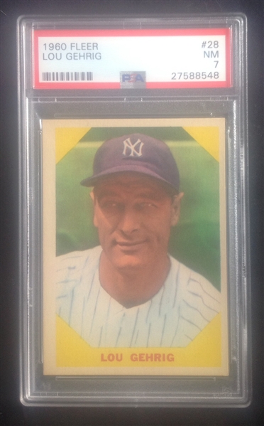 1960 Fleer Lou Gehrig PSA 7