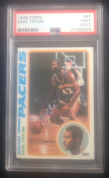 1978 Topps Earl Tatum PSA 9 OC