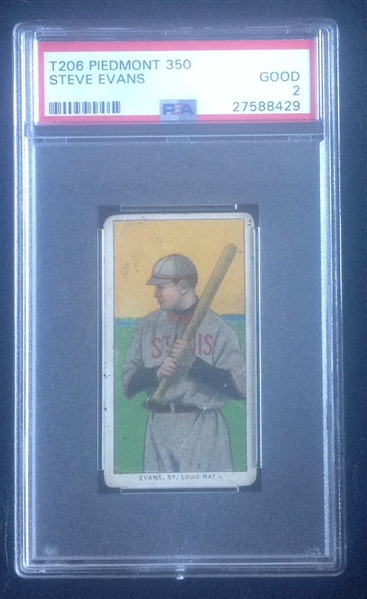 T-206 Steve Evans Piedmont 350 PSA 2