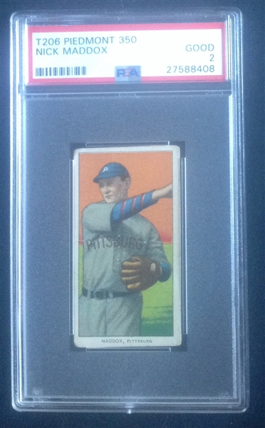 T-206 Nick Maddox Piedmont 350 PSA 2