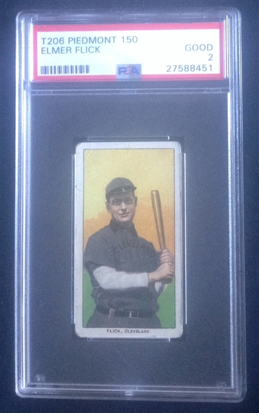 T-206 Elmer Flick Piedmont 150 PSA 2